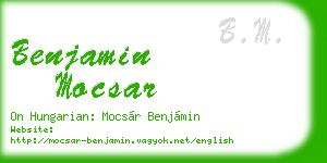 benjamin mocsar business card