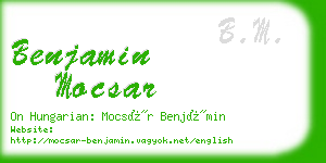 benjamin mocsar business card